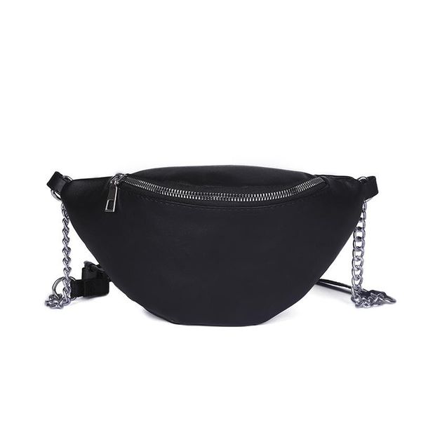 

fashion chain fanny pack waist bag brand belt women pu leather chest link purse ins 2021 #20 bags