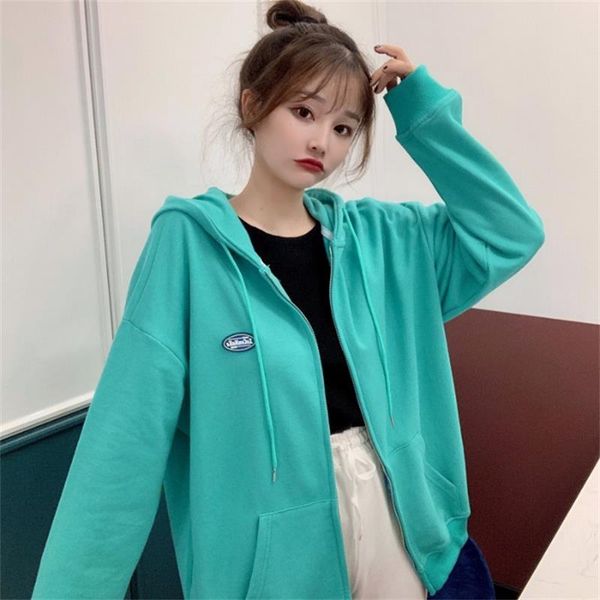 

women's hoodies & sweatshirts japanese harajuku ulzzang vintage casual loose ins letter sweatshirt female korean kawaii clothing for wo, Black