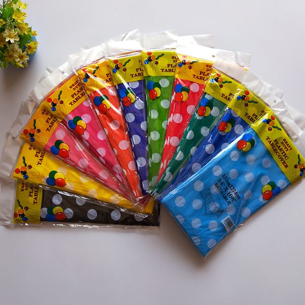 

disposable baby shower birthday party table covers plastic dot tablecloth for home decoration