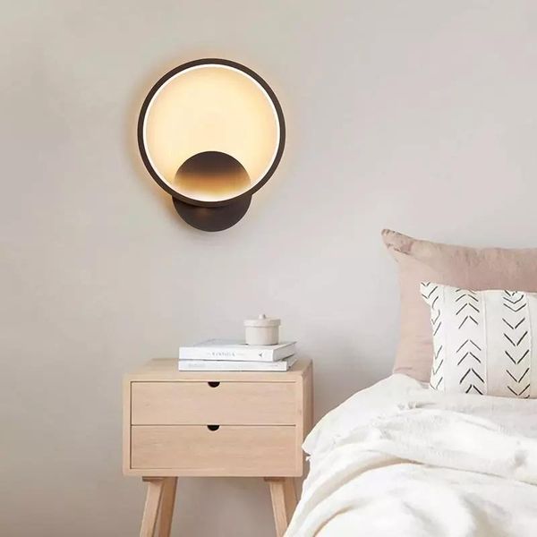

wall lamp minimalist round square led bedroom living dining room kitchen corridor bedside lighting home decor light fixture