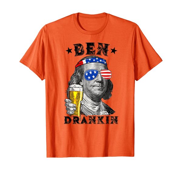 

ben drankin benjamin franklin - when you're drinking claws t-shirt, White;black