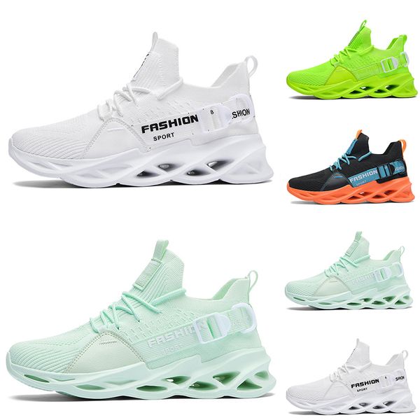 

discount non-brand men women running shoes black white lake green volt lemon yellow orange breathable mens fashion trainers outdoor sports s