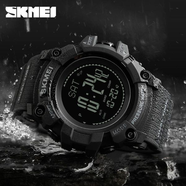 

wristwatches 2021 watches mens pressure compass sport digital altimeter weather tracker waterproof man watch, Slivery;brown
