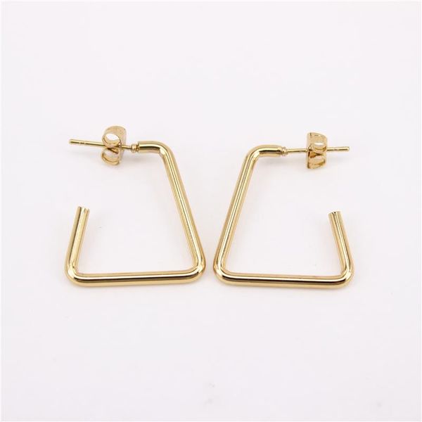 

hoop & huggie design coil earrings 2021 year gift diameter 24mm 33mm 43mm 52mm wholesale and retail stainless steel qz07, Golden;silver