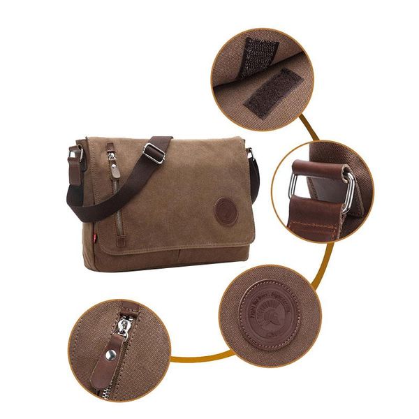 

duffel bags canvas bag men's shoulder crossbody casual retro messenger travel