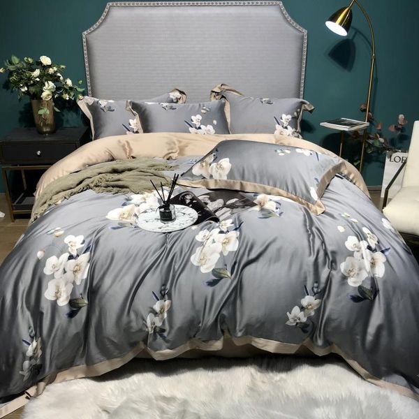 

bedding sets super soft tencel set comforter cover  size king bedsheet pillow cases with blanket 5pcs for summer