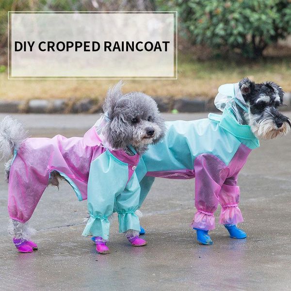 

dog apparel four-foot raincoat small puppies spring and summer clothes all-inclusive waterproof pet clothing