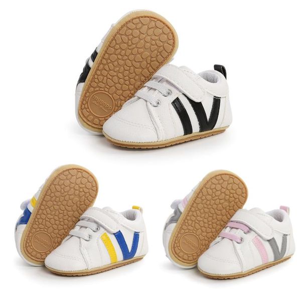 

first walkers 2021 baby boy girl soft sole crib shoes anti-slip sneaker pu breathable moccasins infant toddler