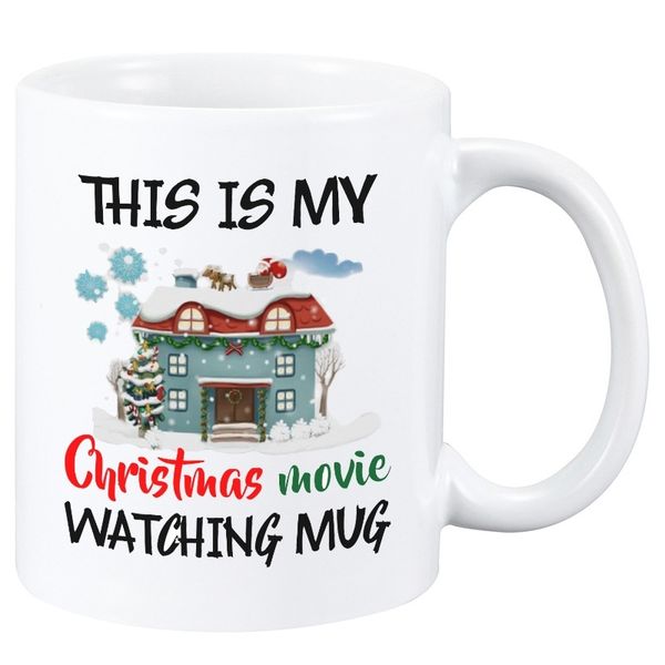 

2021 new christmas movie ceramic coffee mark cup watching mug