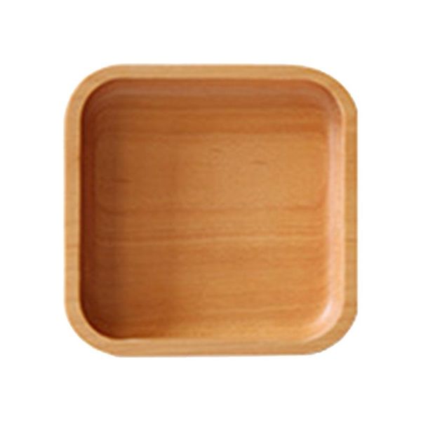 

square wooden salad bowl elegant retro wood plate snack dessert serving dishes container home kitchen tableware 28gf bowls