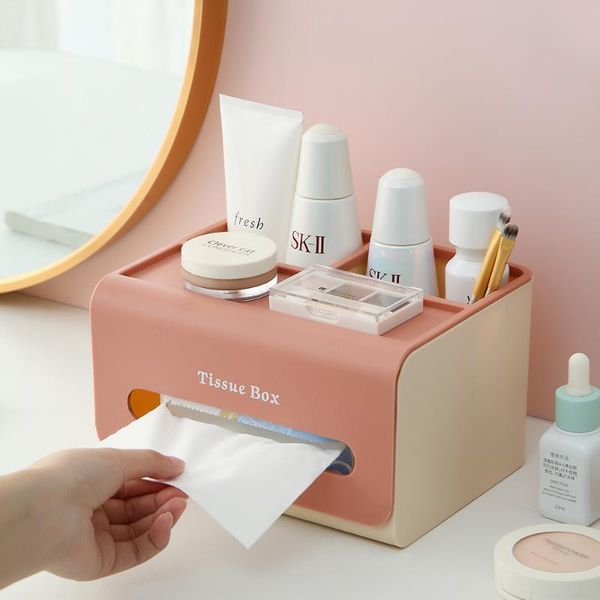 

tissue boxes & napkins creative design multifunctional box plastic material home decor office storage napkin holder for kitchen sundries