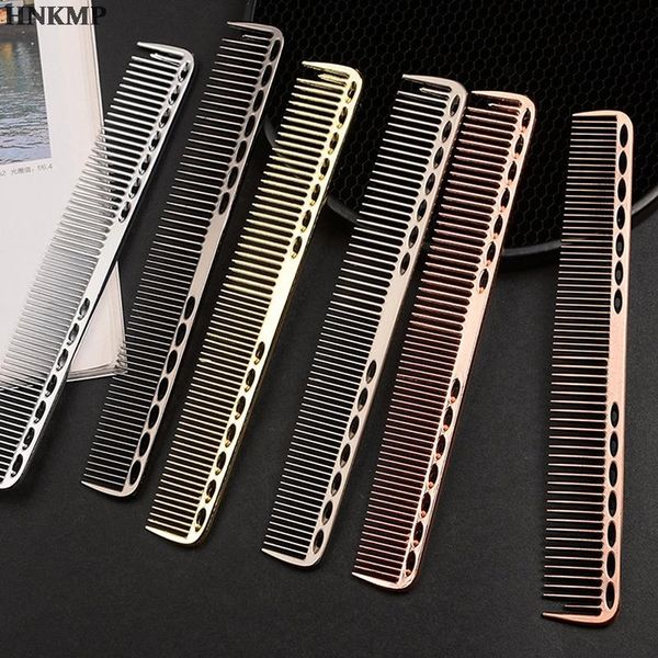 

hair brushes 1 pc stainless steel comb professional salon hairdressing combs cutting dying 2 in small size, Silver