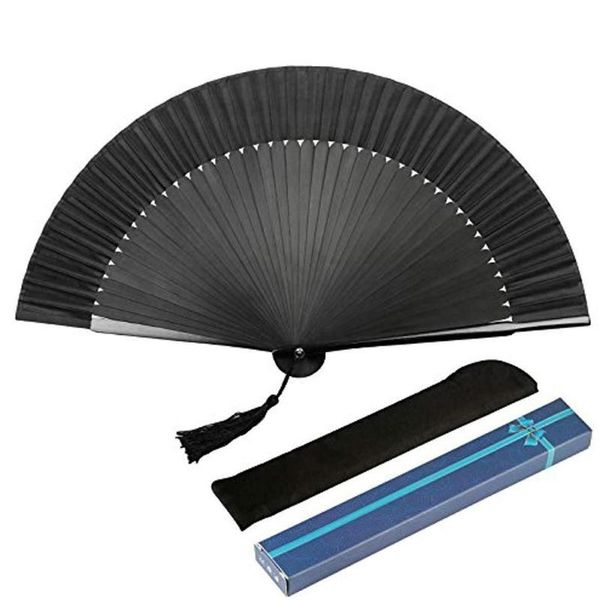 

props elegant craft wedding handheld women handmade summer decoration black gift diy artificial silk fabric home folding fan other decor