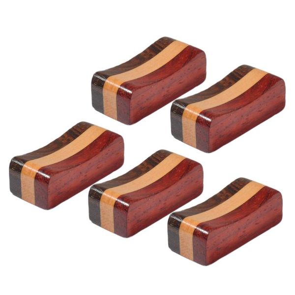 

chopsticks 5 pcs wooden chopstick holder pillow shape spoon forks tableware rest rack stand - hk37(3 color matching)