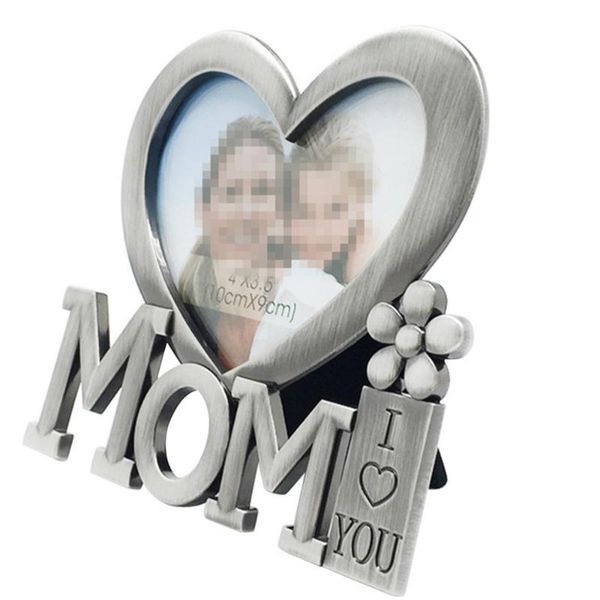 

mother's day po frame heart shape metal prop mom frames