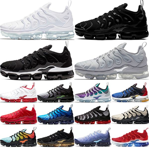 

tn plus running shoes triple black white cherry rainbow bleached aqua dmp cool grey mens womens outdoor trainers sports sneakers