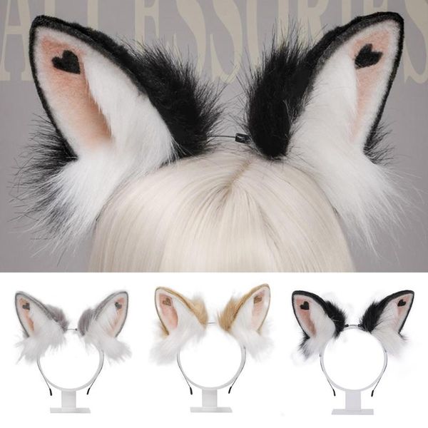 

other event & party supplies women plush animal hair hoop with heart furry cat ears headbands female girls costume cosplay headpiece