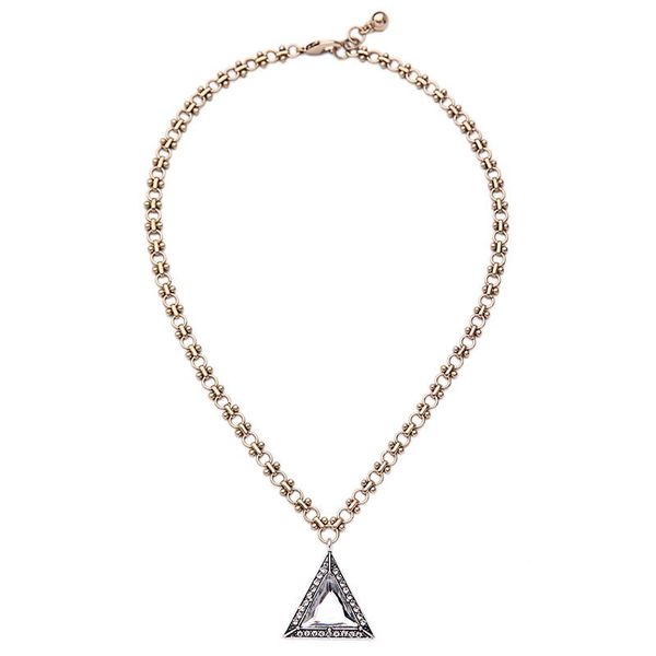 

bulk price est produsts gold coloren color triangle crystal pendant distinctive chunky accessory necklace for female necklaces, Silver