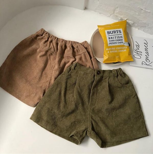 

shorts 2021 arrival girls corduroy autumn fashion 1-6 years qw969, Black