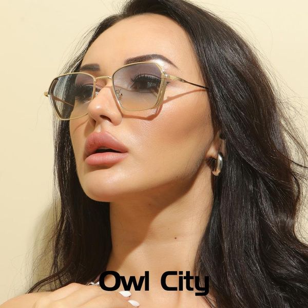 

sunglasses fashion cat eye vintage men women metal small sun glasses retro gradient trendy eyewear shades uv400, White;black