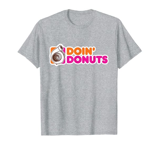 

doin' donuts - funny drift racing car enthusiast t-shirt, White;black