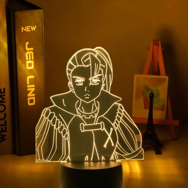 

night lights the seven deadly sins jericho led light for home bedroom decor manga nightlight anime gift table 3d lamp gadget