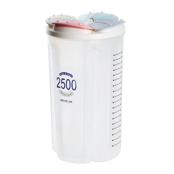 

storage bottles & jars kitchen grain box transparent plastic compartment bucket sealed food jar