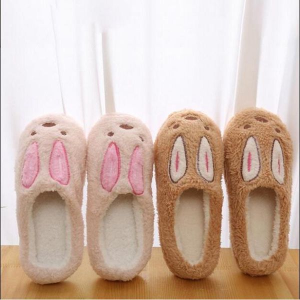 

couple models cartoon pig cotton slippers month home floor soft warm, Black