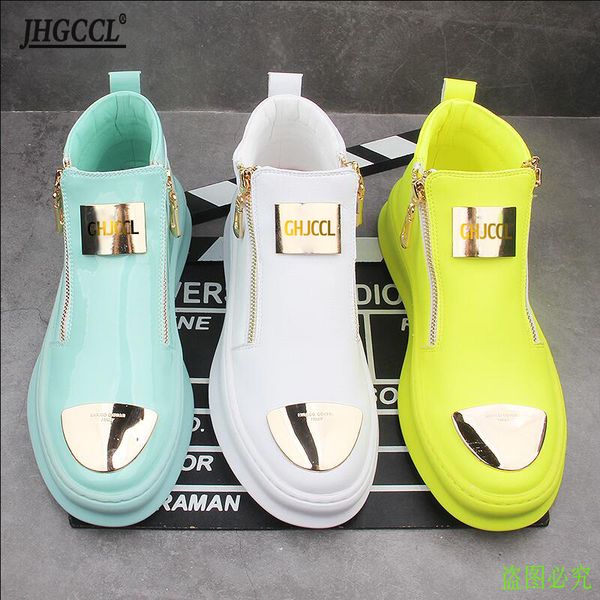 

new style of men's boots high-casual shoes versatile high-bang sports dance comfortable ankle roman cowboy martin motorcycle work & saf, Black