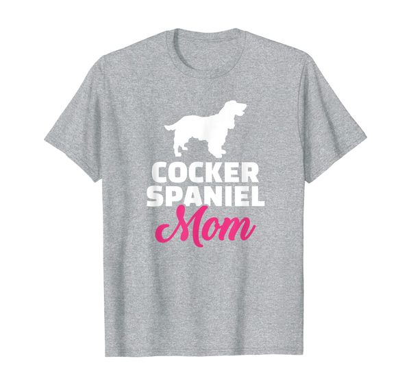 

cocker spaniel mom t-shirt, White;black