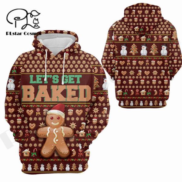 Herren Hoodies Sweatshirts PLstar Cosmos 3DPrinted Est Christmas Cookie Art Einzigartige Unisex Lustige Streetwear Pullover Harajuku Hoodies/Sweats