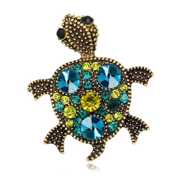 

series fashion diamond cute tortoise brooch jewelry, Gray