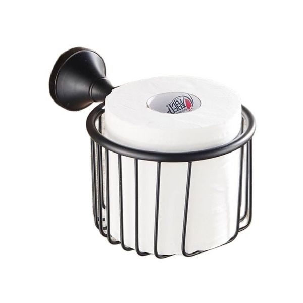 

black copper paper holders wall mounted toilet tissue basket bathroom accessories