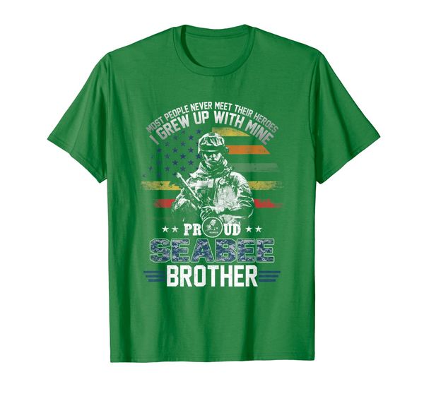 

Proud Seabee Brother T-shirt I Grew Up With Mine, Mainly pictures