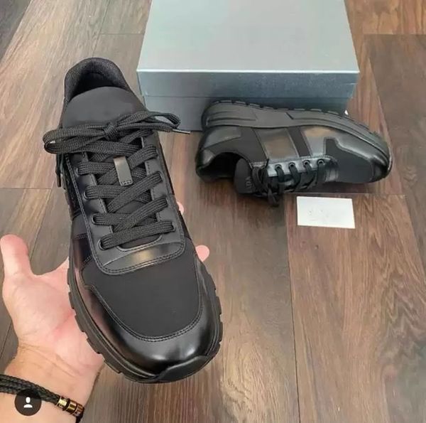 

wholesale fashion sneaker store luxury casual shoes sneakers for men's technical fabric walking famous rubber lug sole party wedding ru, Black