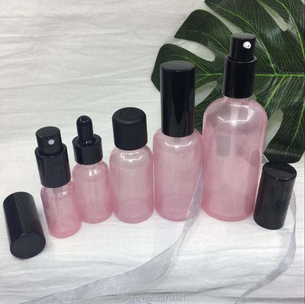 

storage bottles & jars 20pcs 10ml 15ml 30ml 50ml 100ml superior grade empty lotion pump bottle, diy pink glass spray bottle,cosmetic