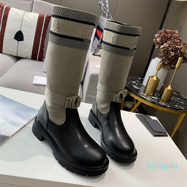 

designer- women shoes fashion lady knight boots winter style boot, Black