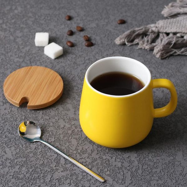 

mugs nordic style simple mug milk cup coffee with lid spoon ceramic gift