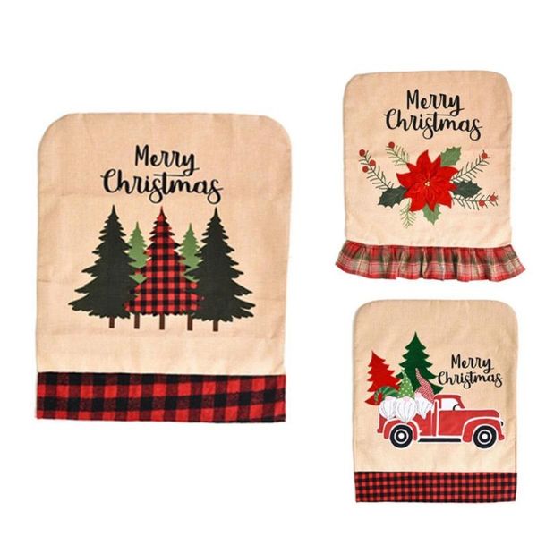 

christmas dining chair slipcovers back covers for banquet holiday festival decor