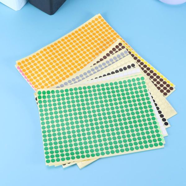 

gift wrap 16 pcs 6mm color-coding sticker bright color circle dot labels mixed