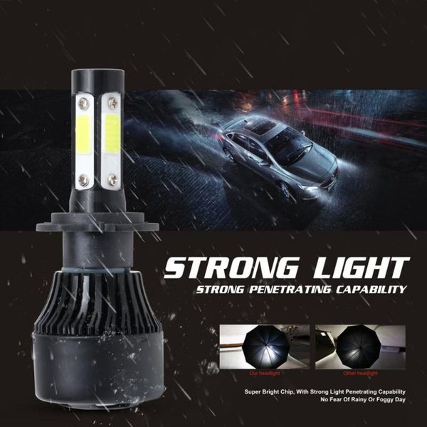 

car headlights 2pcs h4/h7/h11/9005/9006 x7 headlight bulbs 72w 8000lm 6500k light