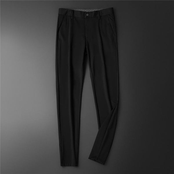 

men's pants 2021 spring and summer fashion korean style trendy slim trousers mid-waist small feet casual, Black