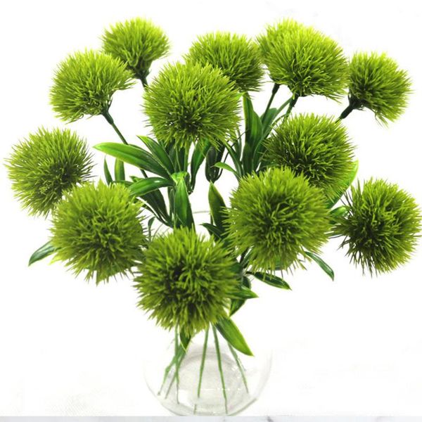 

10pcs artificial simulation flowers dandelion plastic fake plants for festival gardening home living room decor decorative & wreaths