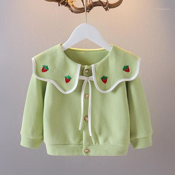 

jackets girl coat autumn clothing baby spring and children little long sleeve versatile cardigan1, Blue;gray