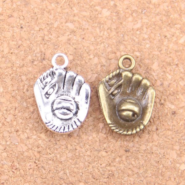 52 pz Argento Antico Bronzo Placcato guanto da baseball Pendenti E Ciondoli Ciondolo Collana FAI DA TE Braccialetto Risultati 20*14mm