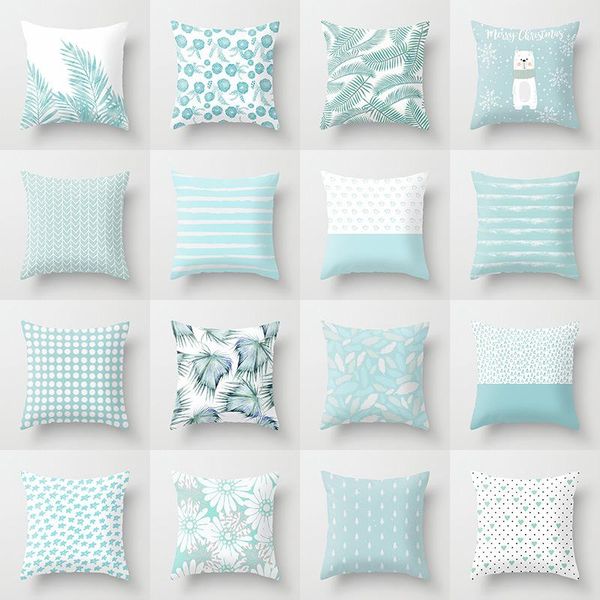 

pillow case 45*45cm mint green cushion cover pillowslip home supplies decorative fresh throw pillows covers simple living room