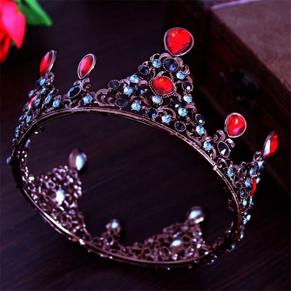 

hair clips & barrettes fashion baroque luxury crystal ab bridal crown tiaras light gold diadem for women bride wedding accessories, Golden;silver