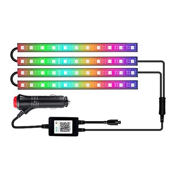 

interior&external lights interior car lights,12 led strip light,car lights, bluetooth app control,multi diy colour music