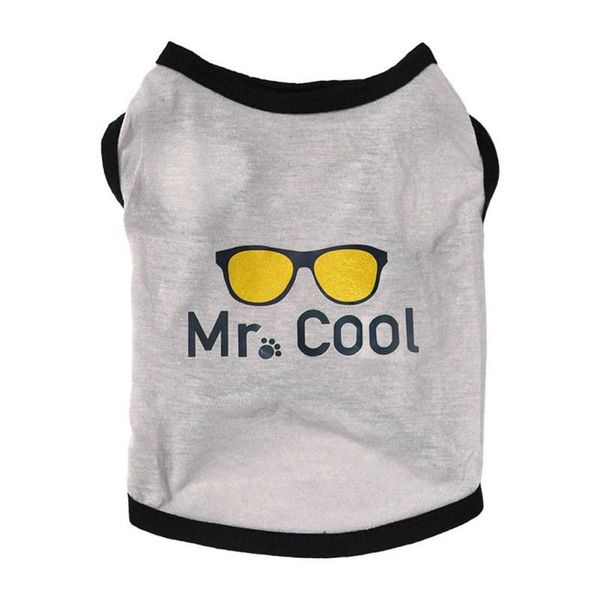 

dog apparel glasses pattern clothes thin cotton breathable sleeveless cat vest spring summer pet costume