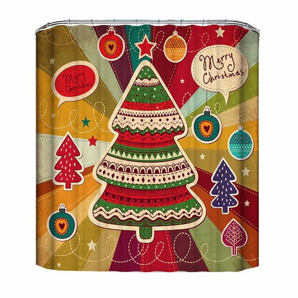 

shower curtains christmas bathtub curtain waterproof decoration for bathroom